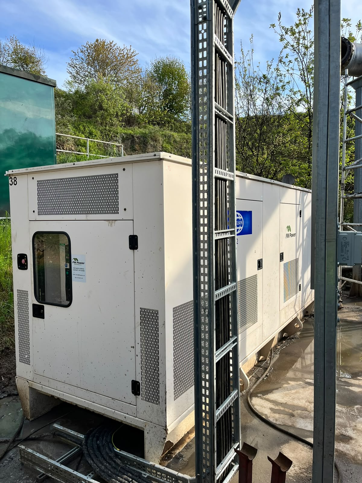Standby generator within the completed cable route